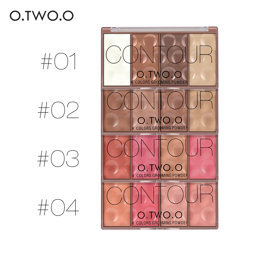 

Natural O.TWO.O 4 Colors Professional Cheek Baked Blush Powder Face Contour Makeup Mineral oil and paraben-free formul