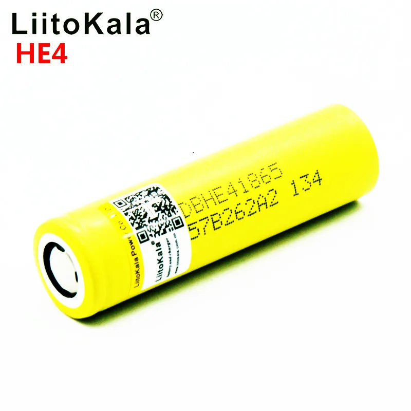 LiitoKala для HE4 2500 mAh литий-ионный аккумулятор 18650 перезаряжаемый аккумулятор 3,7 V Максимальная мощность 20A, 35A загрузка для электронной сигареты