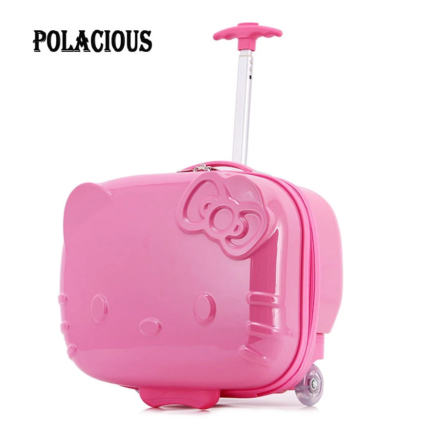 17" inch hello kitty Cartoon trolley suitcase luggage Pull Rod trunk