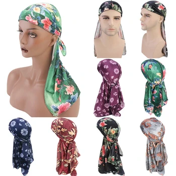 

2019 New Fashion Unisex Men Women Print Casual Velvet Breathable Bandana Hat Turban Cap Doo Durag Headwear
