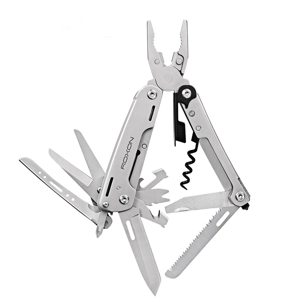 Roxon S801 Multitool في الهواء الطلق أدوات التخييم للطي ذو طيات مقص مفك بت الصيد متعددة الوظائف ذو طيات المنشار شفرة