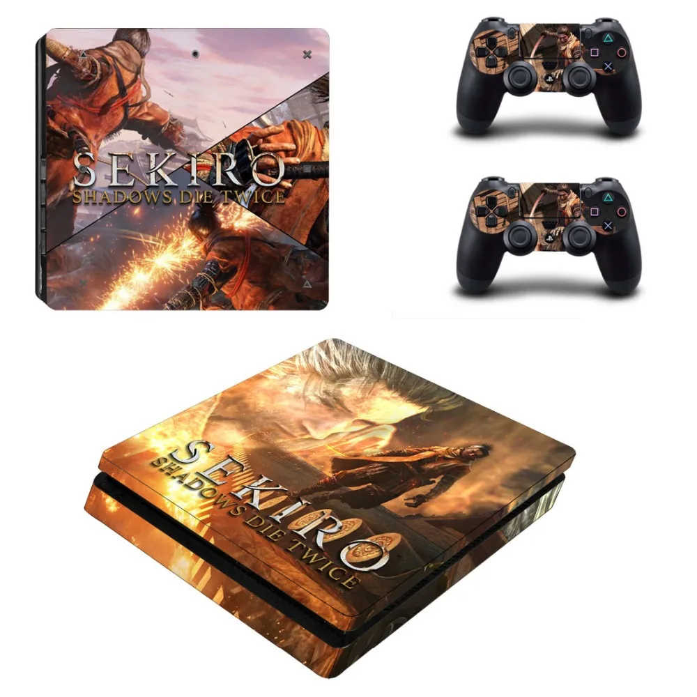 

Sekiro Shadows Die Twice PS4 Slim Skin Sticker Decal Vinyl for Playstation 4 Console and 2 Controllers PS4 Slim Skin Sticker