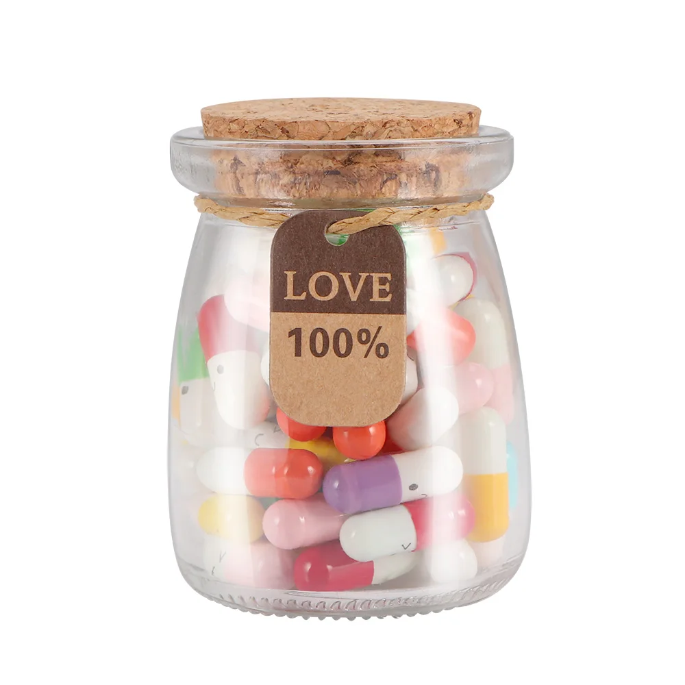 

Small Bottle Glass Jars 1PC Decoration DIY Containers Mini Cheap Message Vials Ornaments Cork Stopper Wish Capsule Bottle