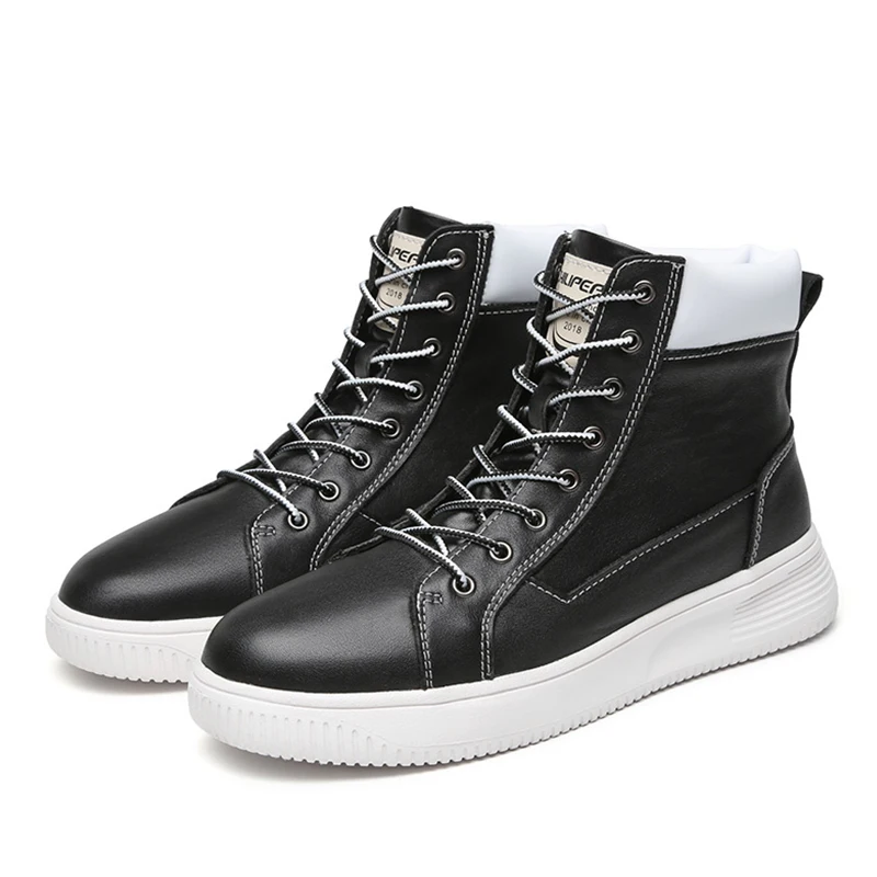 Dedo Pé A Costura Redondo Top Lace Preto High Pele De Up Moda Homens Quente Botas Sapatos Genuíno Algodão Com Couro Do Nova azul Chapéu Forrado Martin nz1wAqz86Y