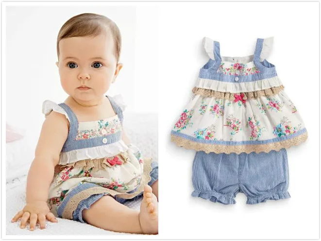 Новинка, стильные платья для маленьких девочек, летнее платье с цветочным рисунком для новорожденных, одежда для девочек, одежда для младенцев, одежда для отдыха