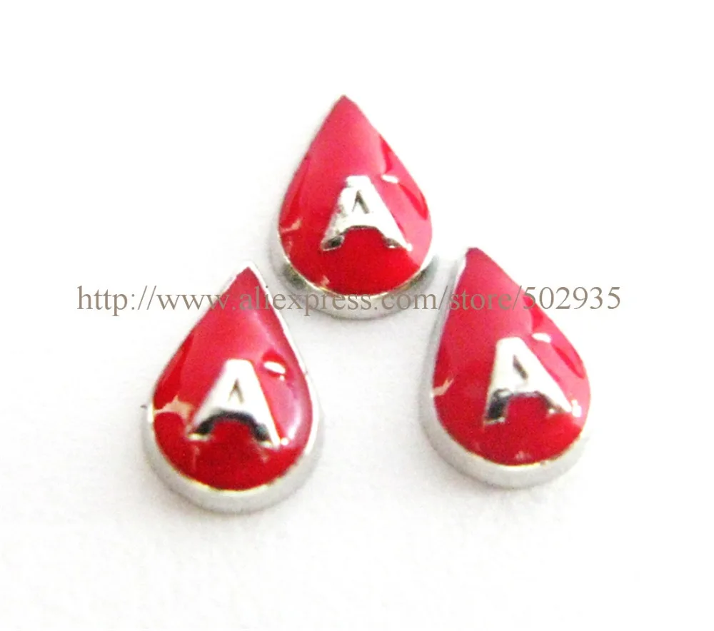 Factory Wholesale zinc alloy cheap price 10pcs floating locket charms FC1475 Blood type A- for lockets | Украшения и аксессуары