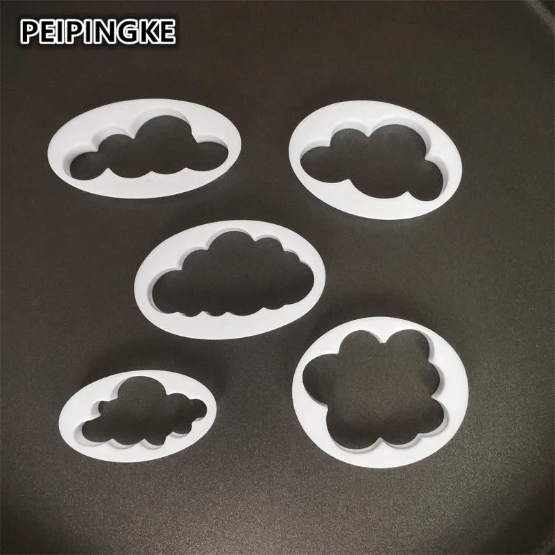 

Baking Tools 5pcs Clouds Accessary Fondant Cutter Cookies Cutter Embosser Tool Set Mold