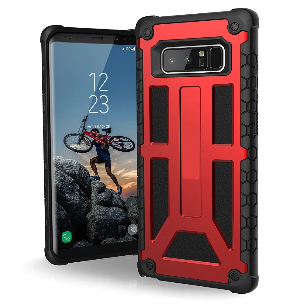 

For Samsung Note 8 Monarch Feather-Light Rugged [BLACK] [CRIMSON] Military Drop Tested Phone Case