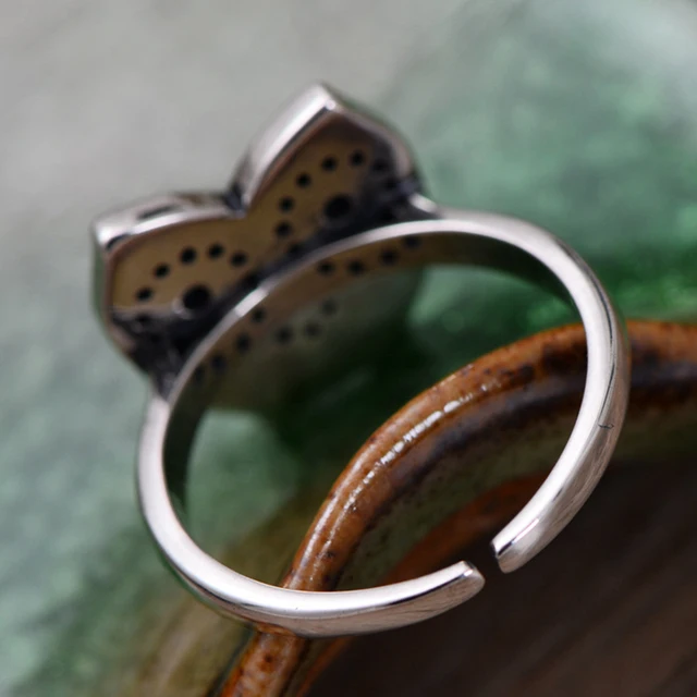 BALMORA 925 Sterling Silver Owl Open Rings for Women Men Vintage Punk Animal Ring Thai Silver Fashion Jewelry Anillos JWR059664