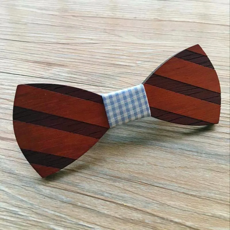 Мода ручной работы мужской деревянный галстук-бабочка галстук Новинка свадебный деревянный Жених вечерние бабочка под смокинг галстук BBB0062 - Цвет: Pattern 6