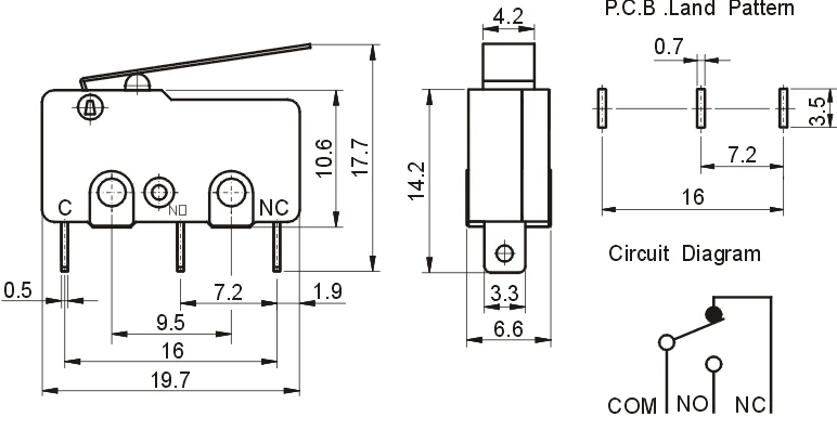 10 шт. Переключатель ВКЛ/ВЫКЛ KW11-3Z 5A 250V микропереключатель 3PIN с пряжкой новые PN35