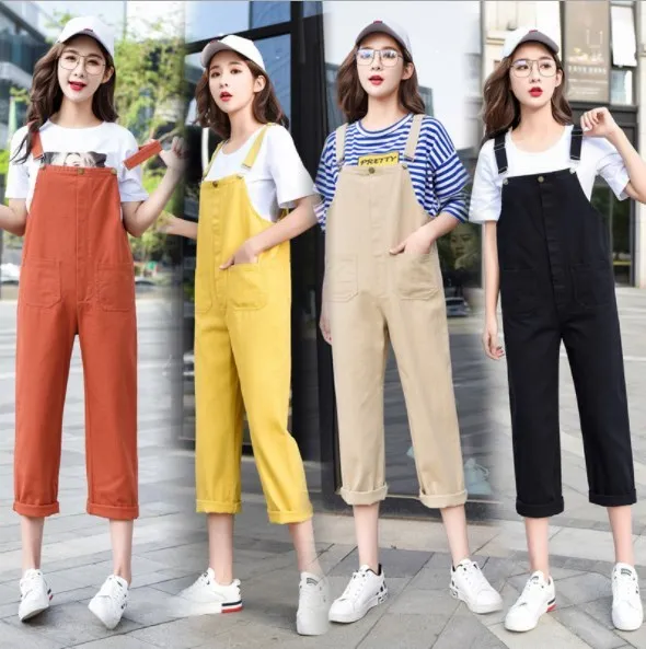 

Candy Color Cotton Rompers Womens Loose Jumpsuits 2019 Female Overalls Playsuit Casual Pantalon Palazzo Pants Strapless Overall