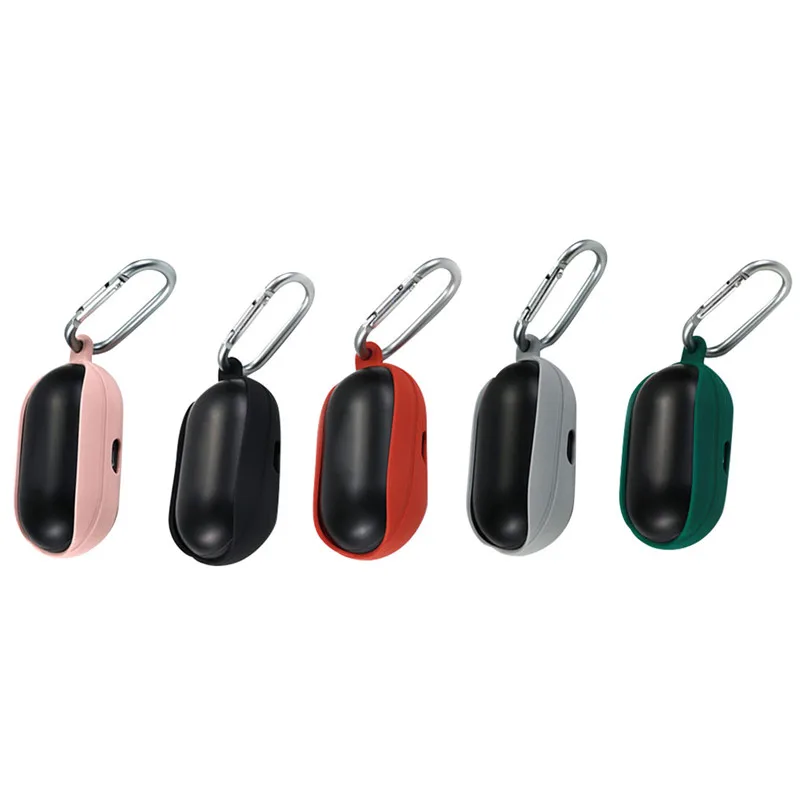 Silicone Case Cover Soft and Flexible Scratch Shock Resistant for Samsung Galaxy Buds Wireless Charging with Carabiner 40MAY1032