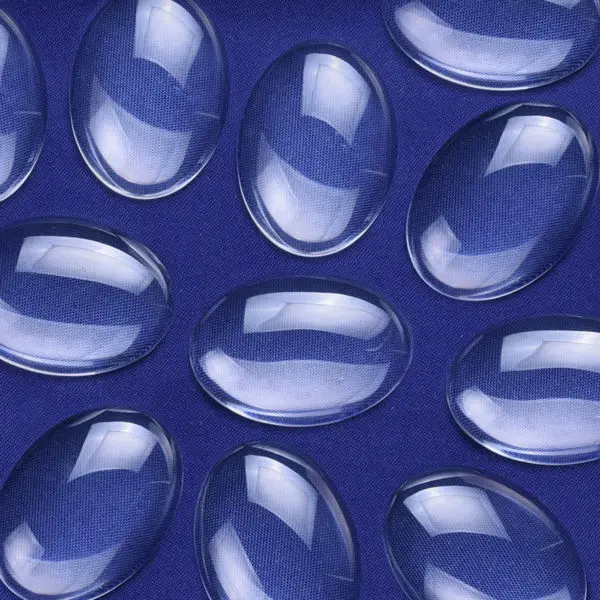 

100pcs per package 18x25MM Oval Flat Back clear Crystal glass Cabochon,clear cabochon title,cabochon-C1063