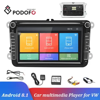 

Podofo Car Radio Android 8.1 2Din Car MP5 Multimedia Video Player GPS Auto Radio Stereo 8''Audio For Seat/Skoda/Passat/Golf/Polo