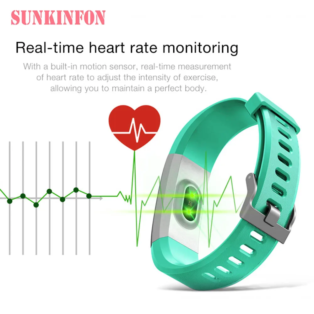 ID116 HR Plus Smart Wristband Fitness & Sleep Tracker Pedometer Heart Rate Monitor Smart band Bracelet for iPhone 8 / 8 Plus / X