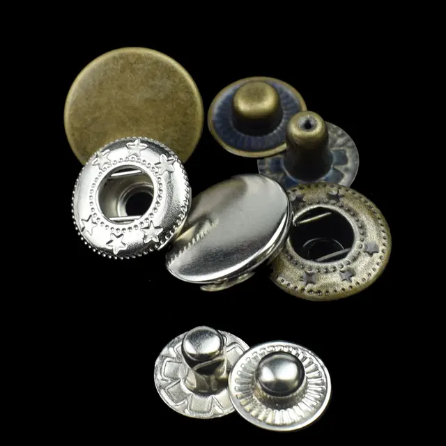 50PCS Metal Press Studs Sewing Button Snap Button Fasteners Sewing