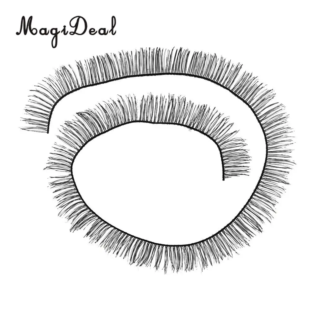 10 Pieces Girl Dolls Curly False Eyelashes Strips For BJD Dolls Makeup Accessory 18cm Length