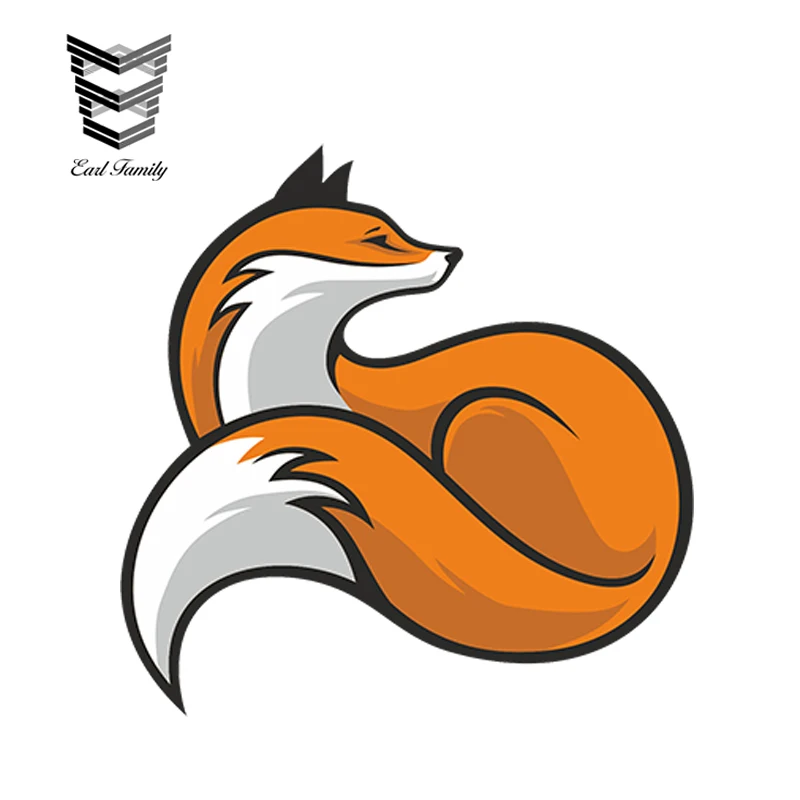 Earlfamily Cute Fox Decal Funny Cartoon Car Styling Animal Car Stickers Vinyl Graphic For Car Window Bumper Trunk Decoration Car Stickers Aliexpress