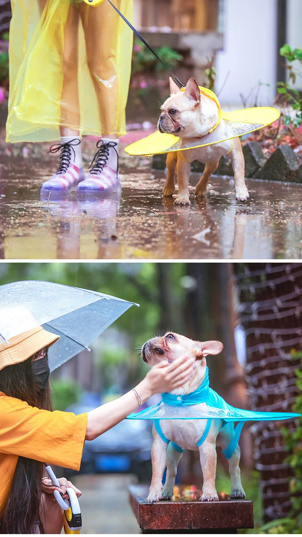 HEYPET дождевик в форме летающей тарелки четыре ноги водонепроницаемый плащ для маленьких средних и больших собак комбинезон для животных комбинезон
