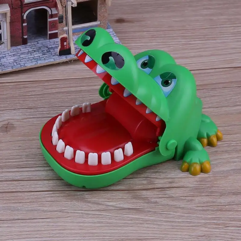 

Large Size Crocodile Mouth Teeth Bite Finger Toy Crocodile Pulling Teeth Bar Funny Jokes Toys For Halloween Kids Prank Gift