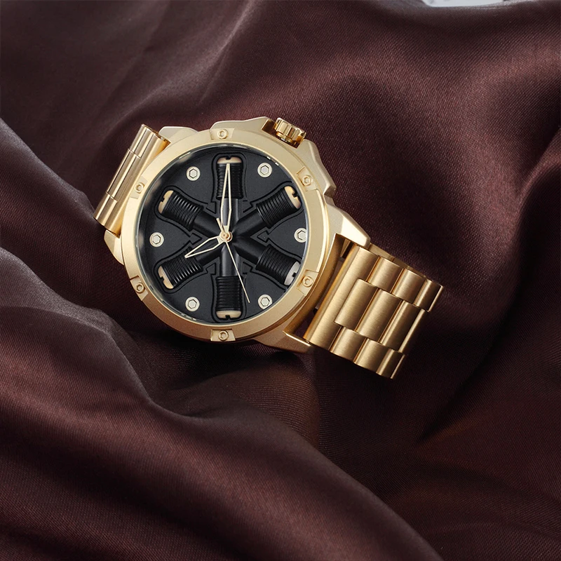 spring shape  steel watch9