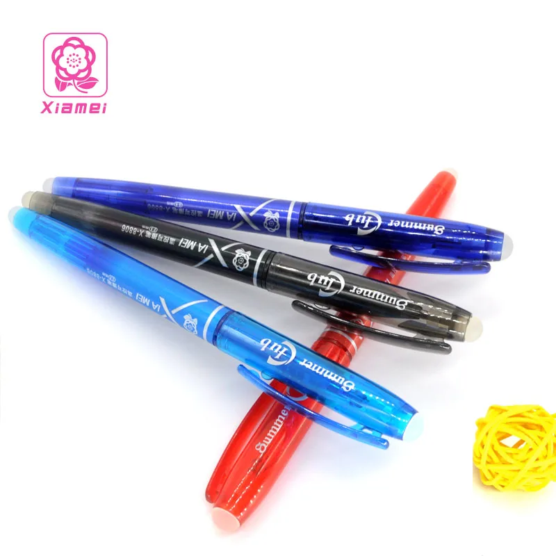 Xiamei 10 шт пластиковая стираемая гелевая ручка для заправки 0,5 мм стираемые маркеры 8 цветов канцелярские принадлежности гелевые чернила для заправки