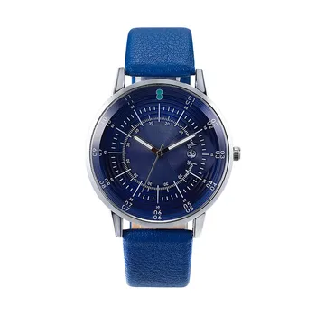 

2019 Fashion Simple Men Watch Business Multi Scale Dial Calendar Belt Buckle Leather Strap Mens Clock Quartz Wrist Watch reloj