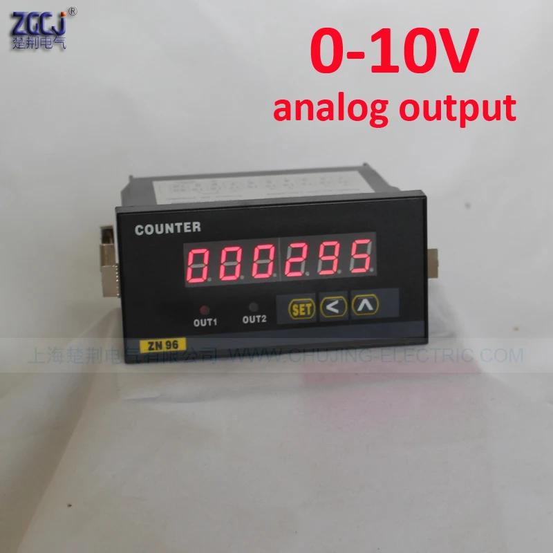 Digital RPM indicator with 0 10V output 0 999999 smart digital