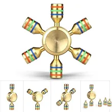 Непоседа Tri-Spinner Игрушки для сенсорного восприятия аутизм ADHD ручной Spinner анти-стресс прикольные подарки EDC вращения металлический фиджет-Спиннер