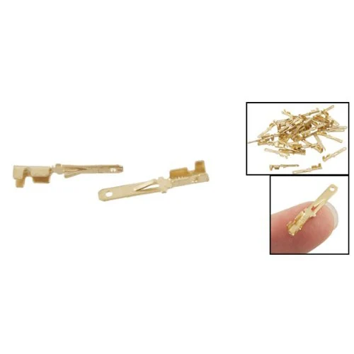 

WSFS Hot Sale 40 Pcs Gold Tone Male Spade Crimp Terminals 2mm Wiring Connectors