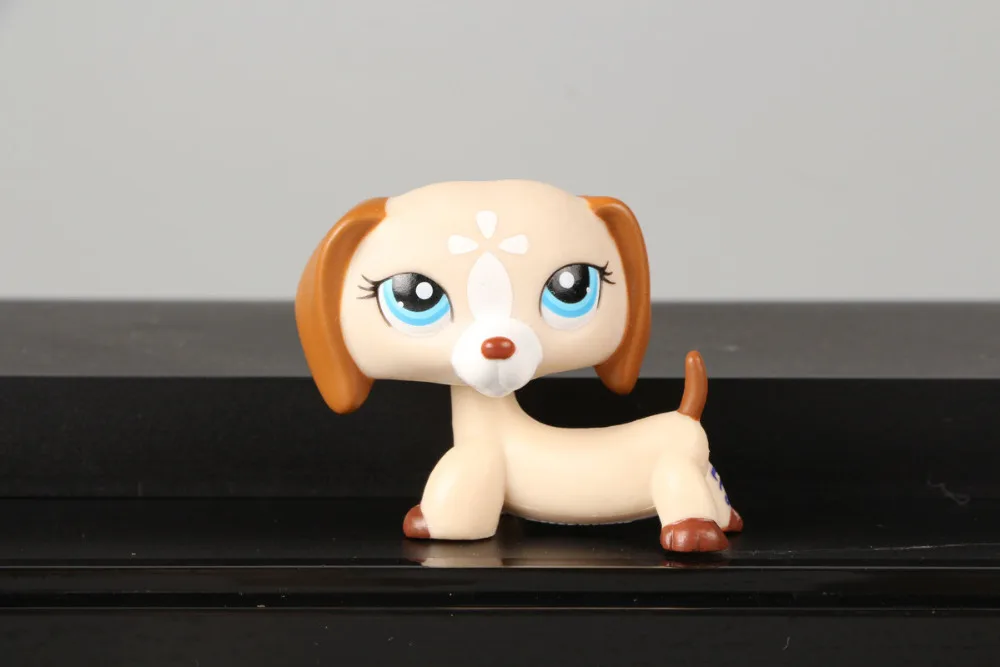 Lovely Pet Collection LPS Figure Toy LPS Dachshund Dog Puppy 1491 Brown Tan Mocha White Nice