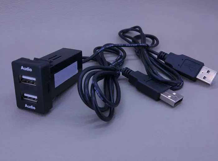 LARATH для Toyota Prado(2010-) 2.1A 5V Dual USB Автомобильное зарядное устройство разъем Тюнинг автомобилей автозапчасти Toyota hilux - Цвет: Черный