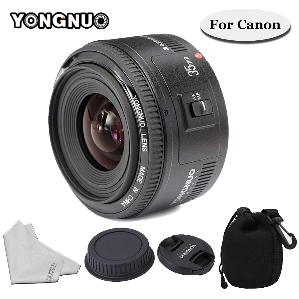 

YONGNUO 35mm F/2 Lens YN35mm Wide-angle Large Aperture Fixed Auto Focus Lens For Canon 6d 60d 5d mark iii 550d 1100d 650 Camera