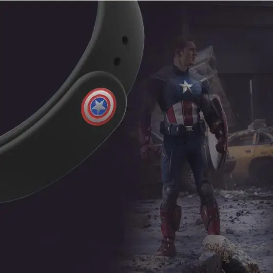 avengers marvel For Xiaomi Mi Band 4 3 2 Bracelet Strap Miband 3 2 Strap Wristband Band For Mi Band 2 3 4 Silicone - Цвет ремешка: black No.2