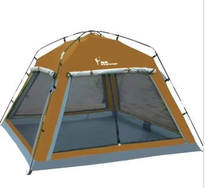 Flytop 3-4 человека, водонепроницаемые семейные вечерние палатки для пикника, барбекю, пешего туризма, путешествий, пляжа, рыбалки, тента Для Путешествий, Походов, Кемпинга - Цвет: Dark Brown