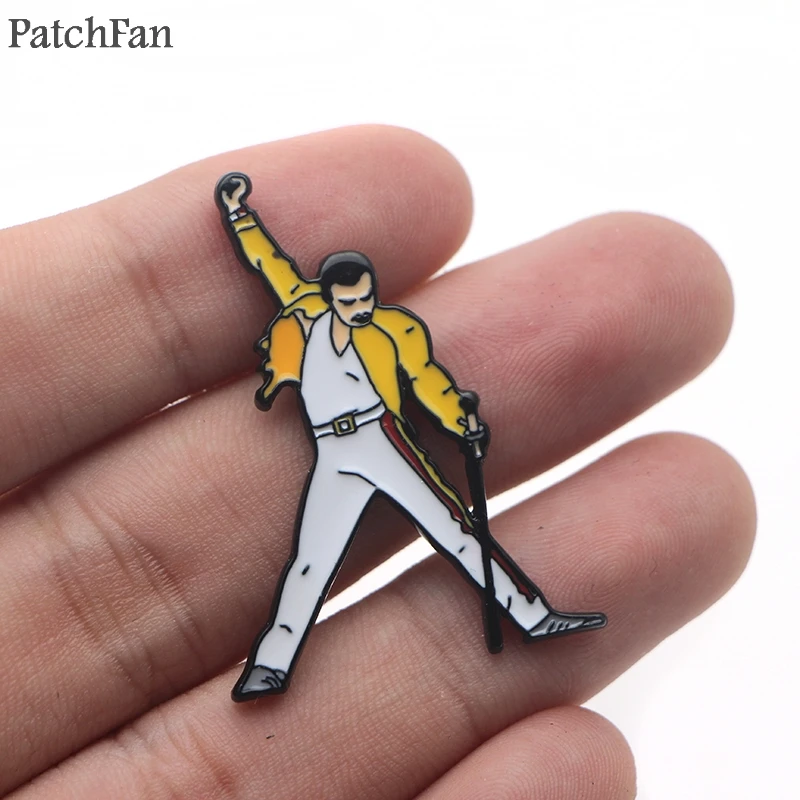 Patchfan Freddie Mercury цинковый сплав галстук булавки значки para рубашка сумка Одежда Кепка рюкзак броши значки медали украшения A1612