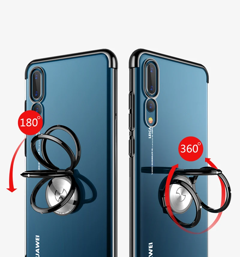 Для huawei P20 Pro Ring Case Xundd Роскошный прозрачный ПК задняя крышка для huawei mate 20 pro p10 plus чехол для телефона подходит магнитный автомобильный держатель