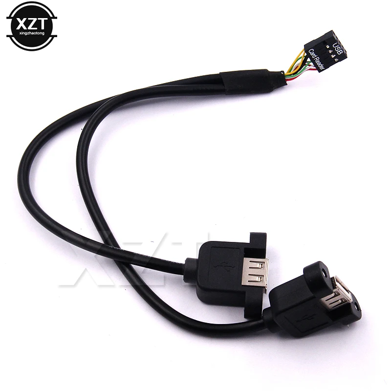 High quality 30cm motherboard internal 9pin pitch 2 54mm to dual port