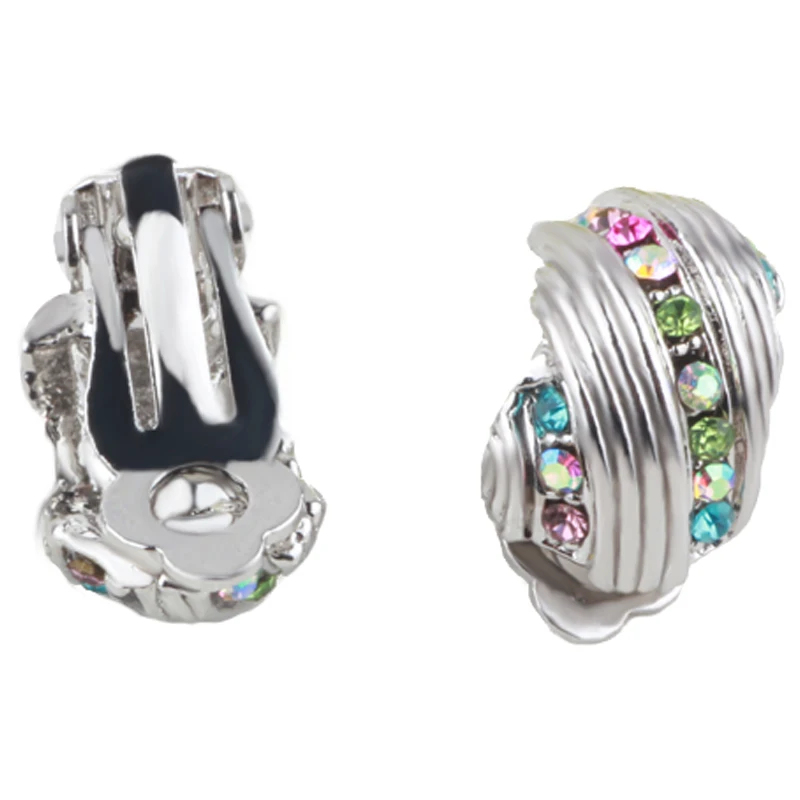6 Colors Clip On Earrings Fancy Coloured Rhinestone Ear Cuff Jewelry 6 Colors Clip On Earrings Fancy Coloured Rhinestone Ear Cuff Jewelry Fake Piercing Clips Gifts For Women In From