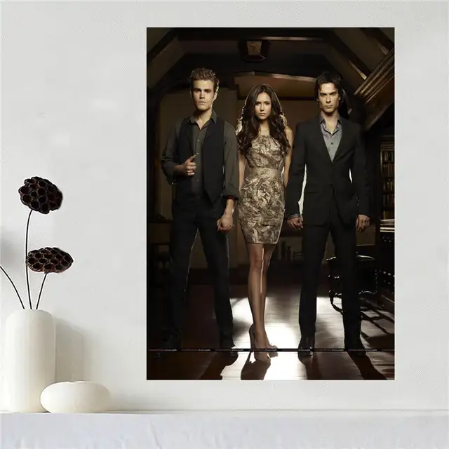 Custom canvas poster Art The Vampire Diaries poster cloth fabric wall