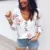 2018 Multicolore Col V Imprimé floral Tops Blouses Casual Shirts Nouvelles Femmes De Mode Vogue Manches Longues Boutons Dames Blouse 20