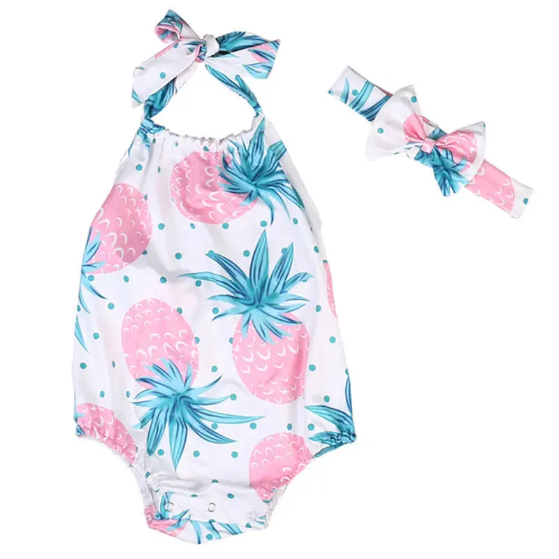 Newborn Toddler Baby Girl Romper Jumpsuit Infant Cotton Clothes Outfit