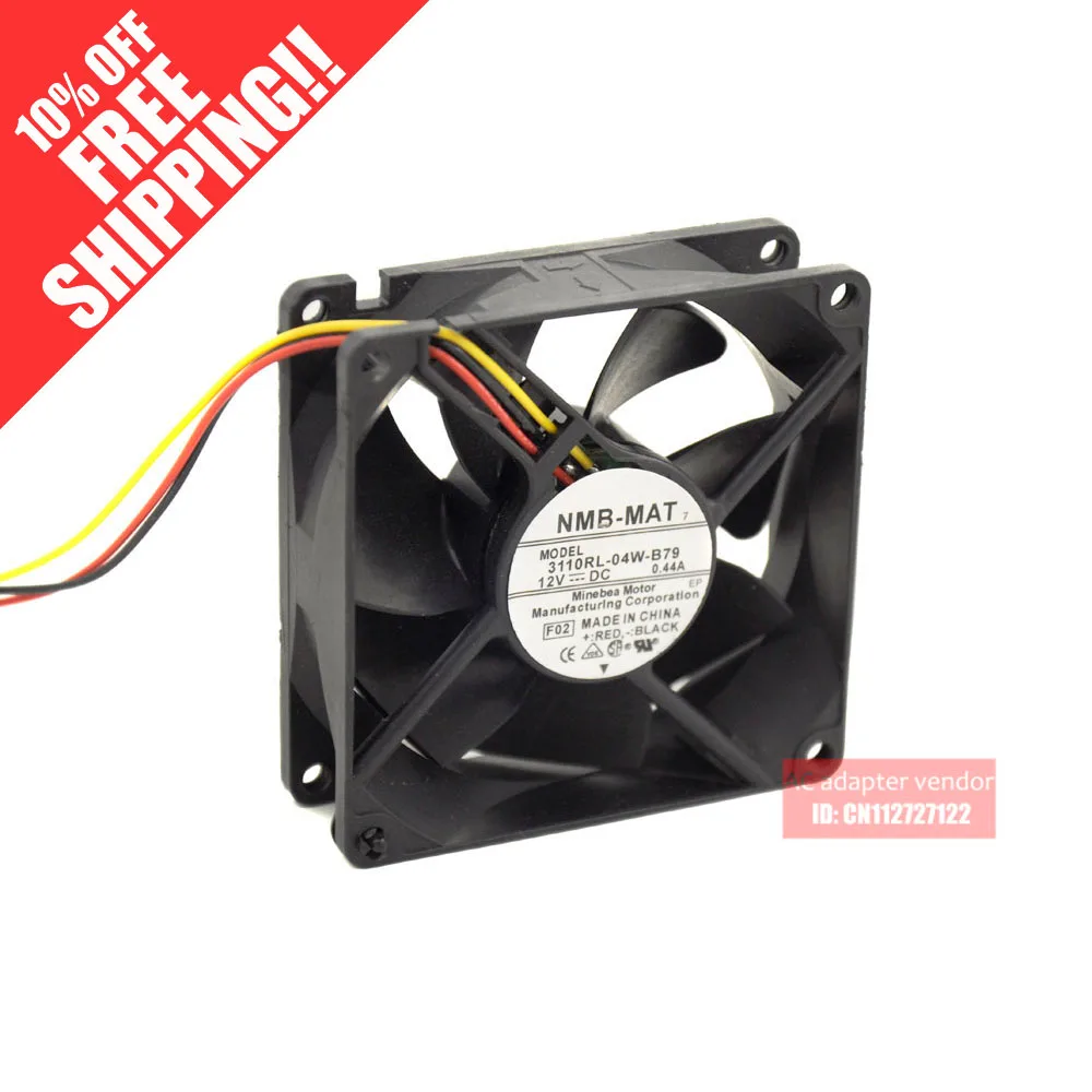 NMB MAT 3110RL 04W B79 12V 0.44A 80*80*25 3 провода шарикоподшипник Вентилятор охлаждения|cooling fan|ball