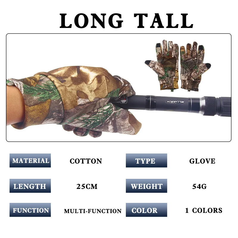 Outdoor Camouflage Gloves Thin Section Warm Windproof Skid Resistant Wear Fishing Gloves Average Size Universal jooyoo