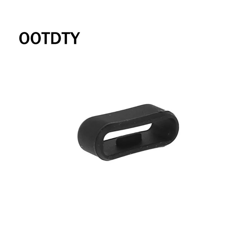 

Belt Loop Silicone Buckle Fastener Ring Connector Replacement Black for Garmin Vivosmart HR HR+