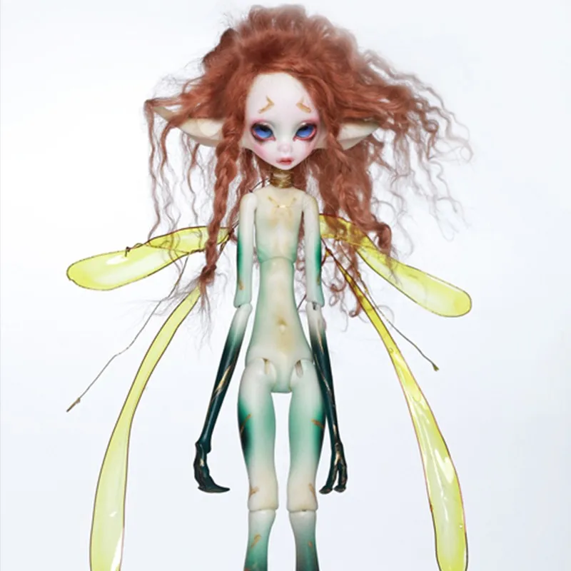 Luodoll 1/6 кукла желтый москитный и зеленый игрушечный комар кукла BJD подарок на день рождения, чтобы отправить ресницы
