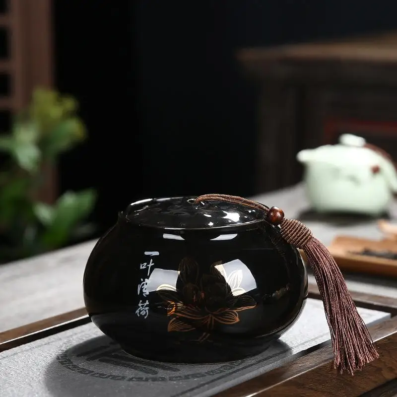 Винтаж Multi-Цветной Чай Кэдди керамическая емкость Коробки Чай листья контейнер Керамика Организатор Главная Чай дом столовая Чай может - Цвет: 7 130x82mm