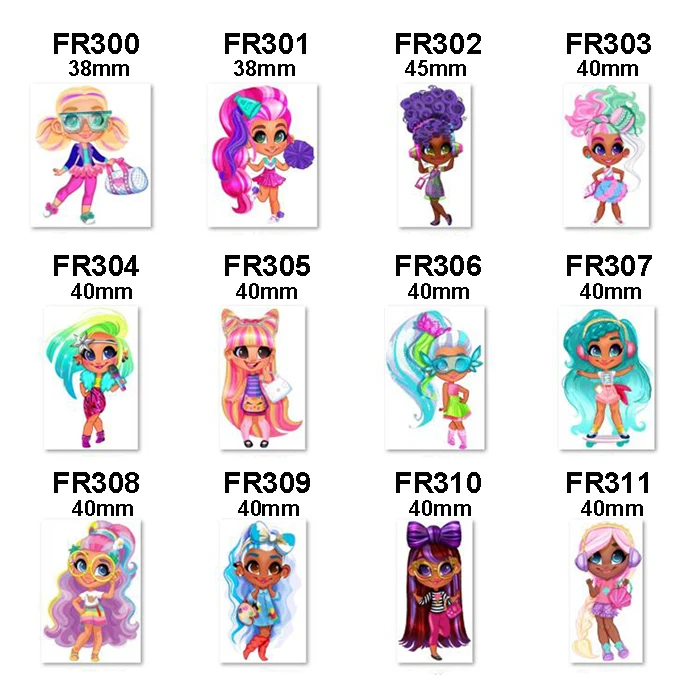 

50pcs/lot New Popular Cartoon Little Girls Flatback Resin Cabochon DIY Craft Embellishments Planar Resin Home Decorations