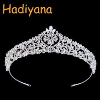 

Tiaras and crowns sparkling zirconia crystal heart shape crown wedding hair accessories for women BC3030 coroa de noiva
